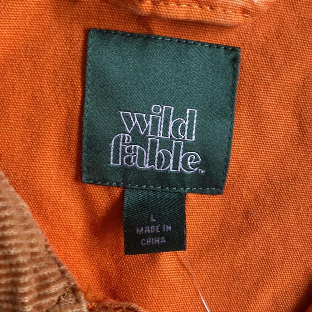 Wild Fable Women's Rust Cropped Canvas Long Sleeve Surplus Shacket Size Large - Picture 10 of 11